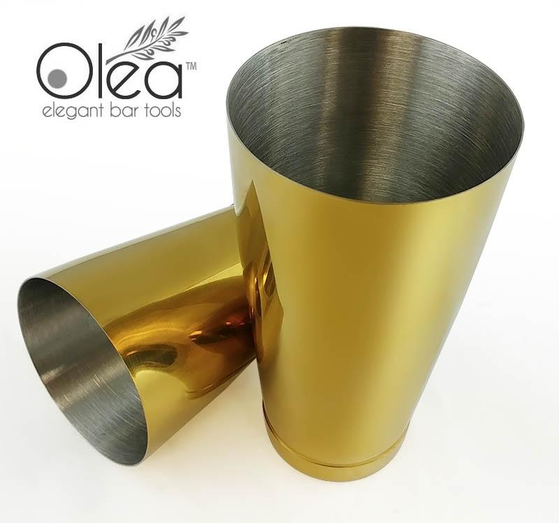 Olea™ Gold Plated Cocktail Shaker Set - 2 Piece - 28 and 16 ounce Tins - Image 5