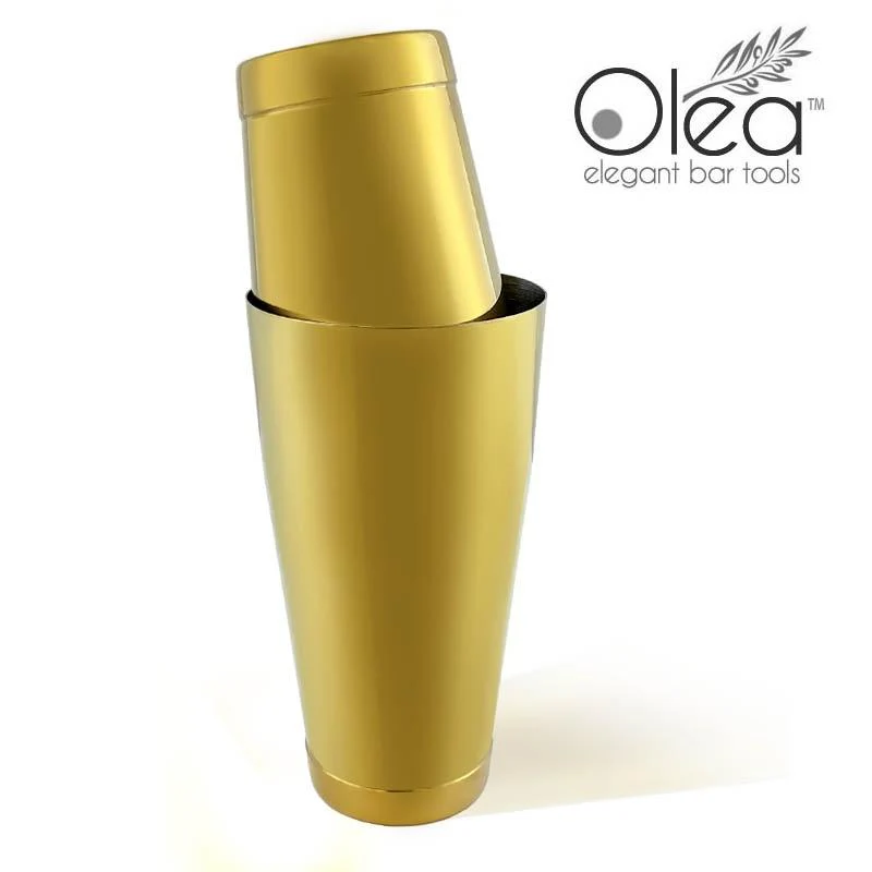 Olea™ Gold Plated Cocktail Shaker Set - 2 Piece - 28 and 16 ounce Tins - Image 6