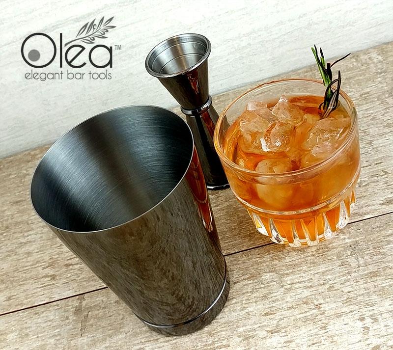 Olea™ Gunmetal Black Cocktail Shaker - 16oz Weighted - Image 2