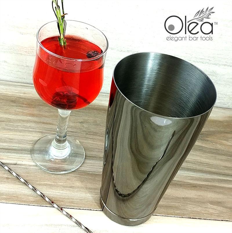 Olea™ Gunmetal Black Cocktail Shaker - 28oz Weighted - Image 2