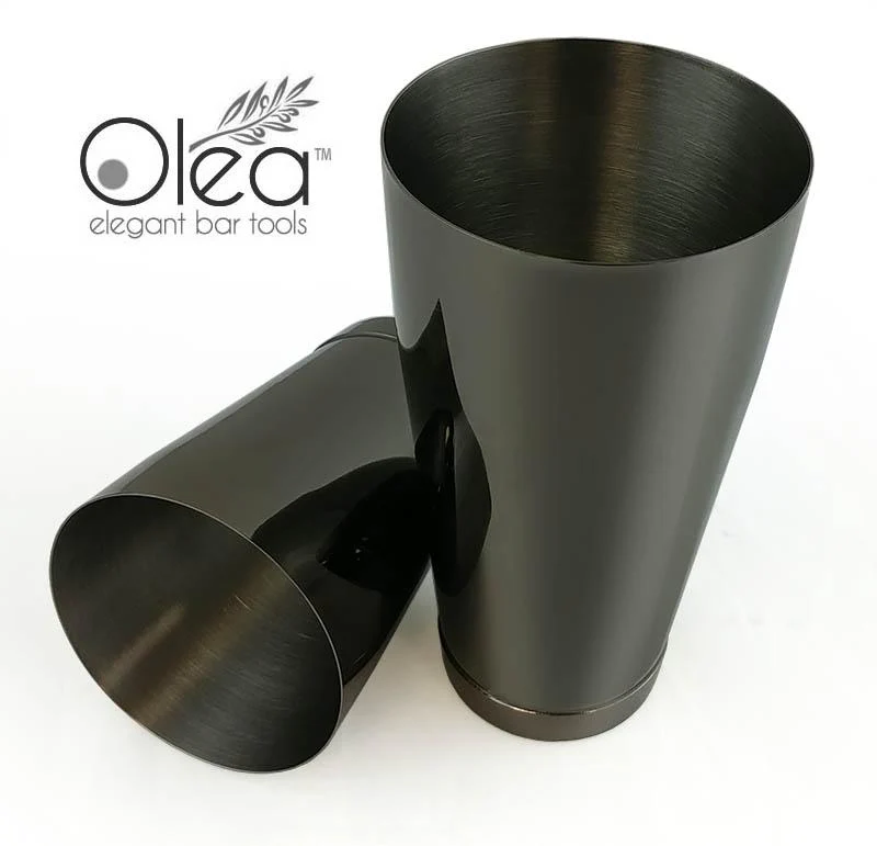 Olea™ Gunmetal Black Cocktail Shaker Set - 2 Piece - 28 and 16 ounce Tins - Image 5