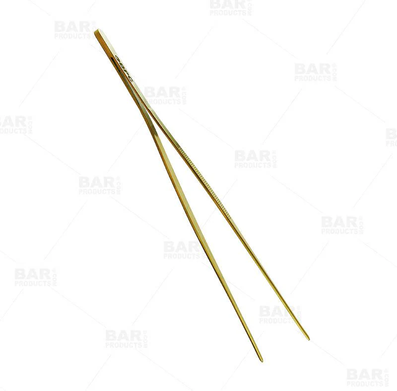 Olea™ Long Garnish Tongs - Gold Plated