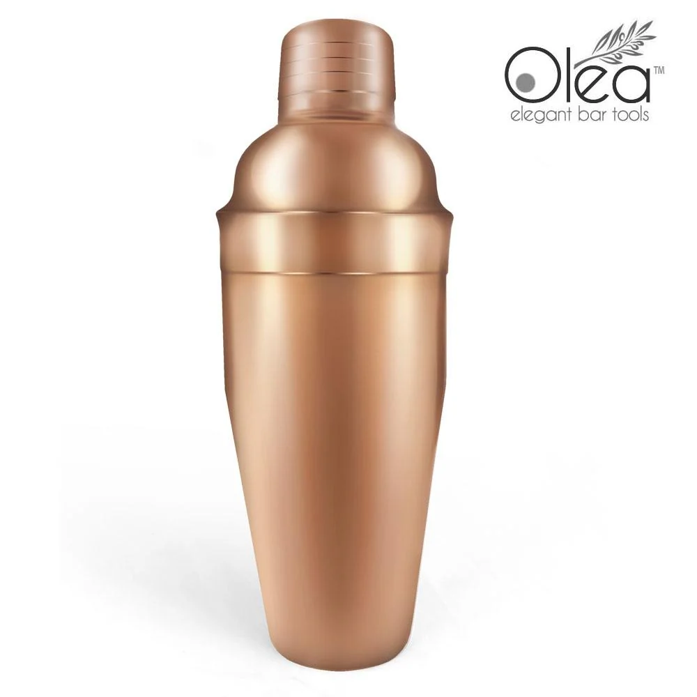 Olea™ Copper Plated 3-Piece Cocktail Shaker Deluxe - 24 ounce