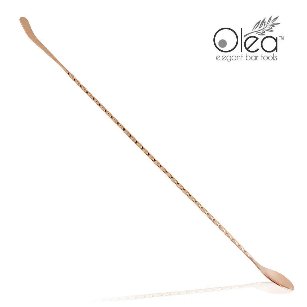 Olea™ Bar Spoon - Copper Plated with Bent Tip (40cm)