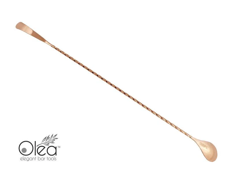 Olea™ Bar Spoon - Copper Plated with Bent Tip (40cm) - Image 4