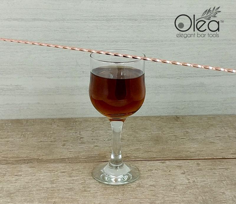 Olea™ Bar Spoon - Copper Plated with Bent Tip (50cm) - Image 3