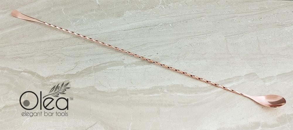 Olea™ Bar Spoon - Copper Plated with Bent Tip (50cm) - Image 5