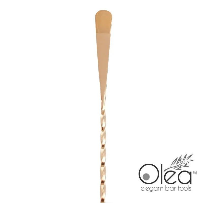 Olea™ Bar Spoon - Copper Plated with Bent Tip (50cm) - Image 9