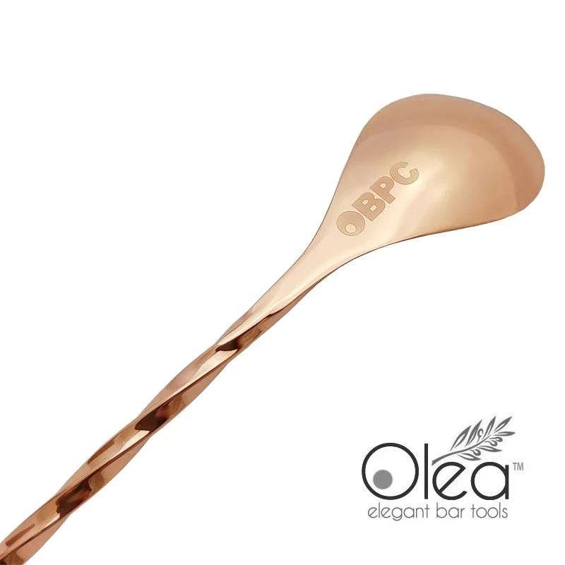 Olea™ Bar Spoon - Copper Plated with Trident Fork Tip (50cm) - Image 4
