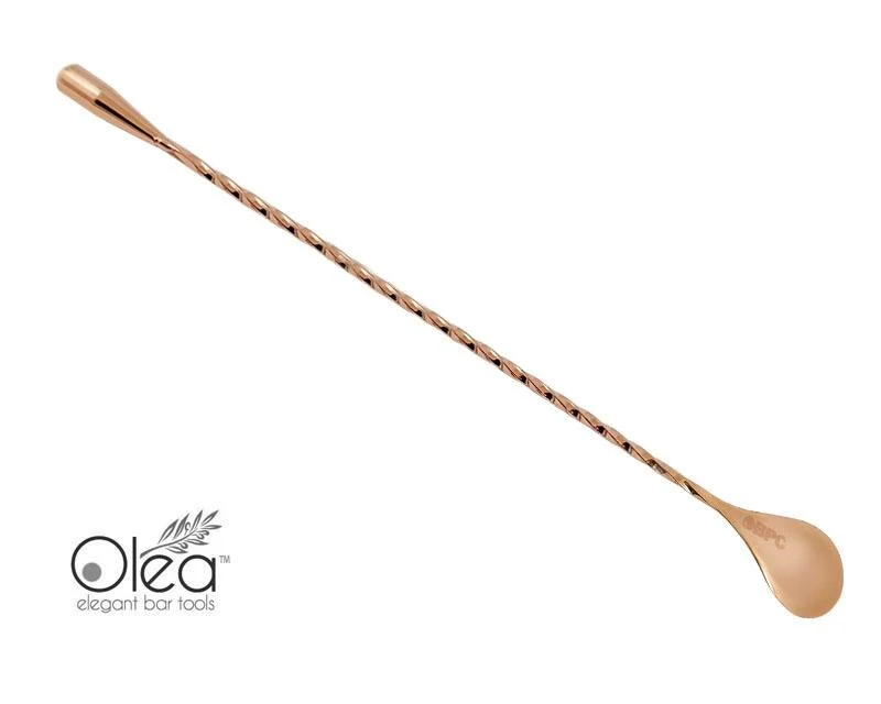 Olea™ Bar Spoon - Copper Plated with Weighted Tip (30cm) - Image 3