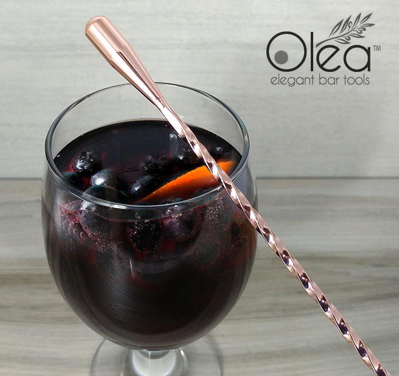 Olea™ Bar Spoon - Copper Plated with Weighted Tip (40cm) - Image 2