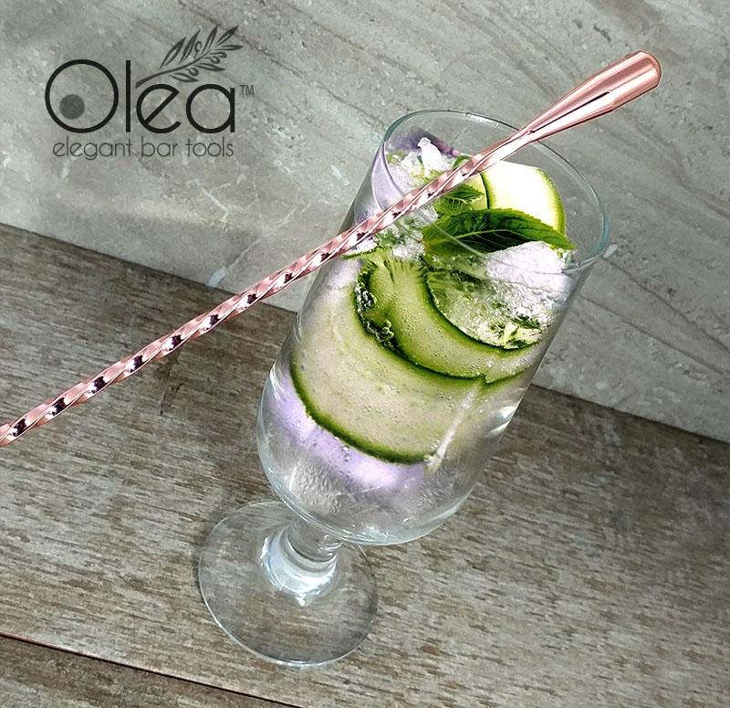 Olea™ Bar Spoon - Copper Plated with Weighted Tip (50cm) - Image 2