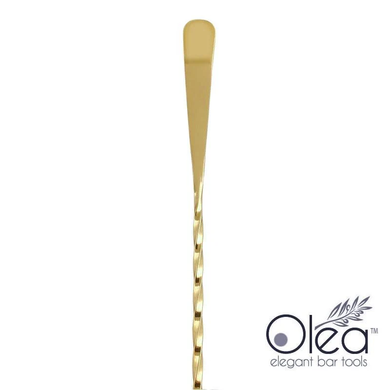 Olea™ Bar Spoon - Gold Plated with Bent Tip (50cm) - Image 5