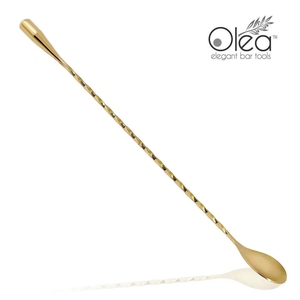 Olea™ Bar Spoon - Gold Plated with Weighted Tip (30cm)