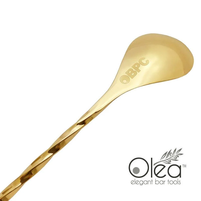 Olea™ Bar Spoon - Gold Plated with Weighted Tip (30cm) - Image 4