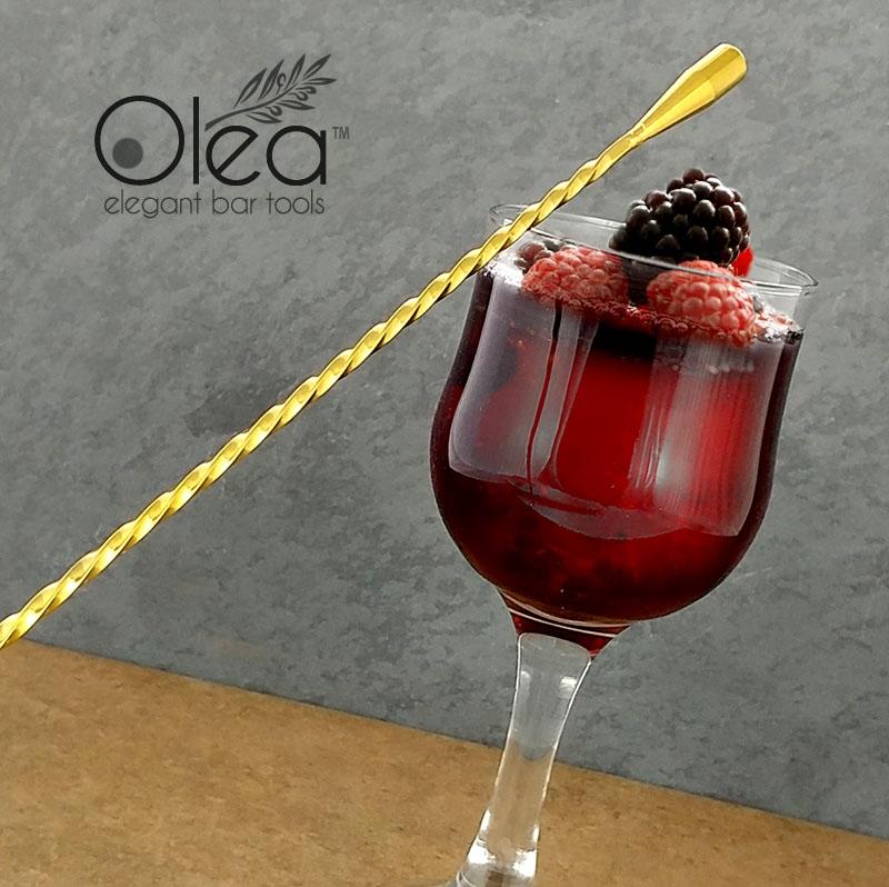 Olea™ Bar Spoon - Gold Plated with Weighted Tip (50cm) - Image 2