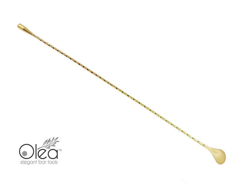 Olea™ Bar Spoon - Gold Plated with Weighted Tip (50cm) - Image 3