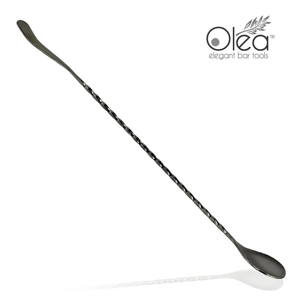 Olea™ Bar Spoon - Gunmetal Plated with Bent Tip (30cm)