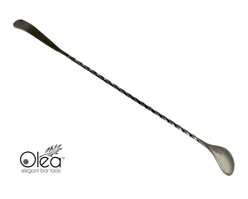 Olea™ Bar Spoon - Gunmetal Plated with Bent Tip (30cm) - Image 4