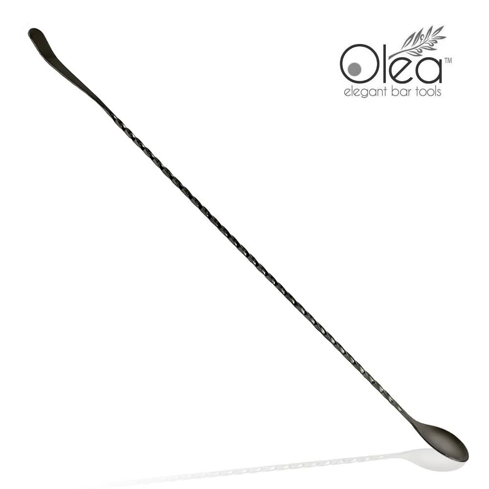 Olea™ Bar Spoon - Gunmetal Plated with Bent Tip (40cm)
