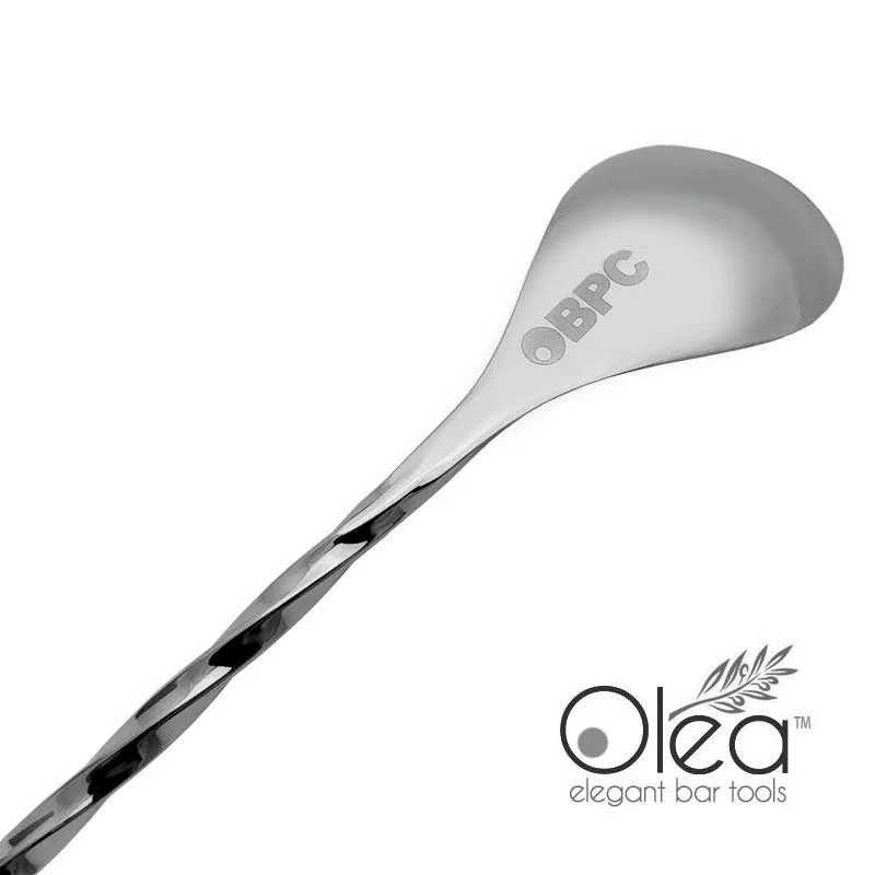 Olea™ Bar Spoon - Gunmetal Plated with Bent Tip (40cm) - Image 4
