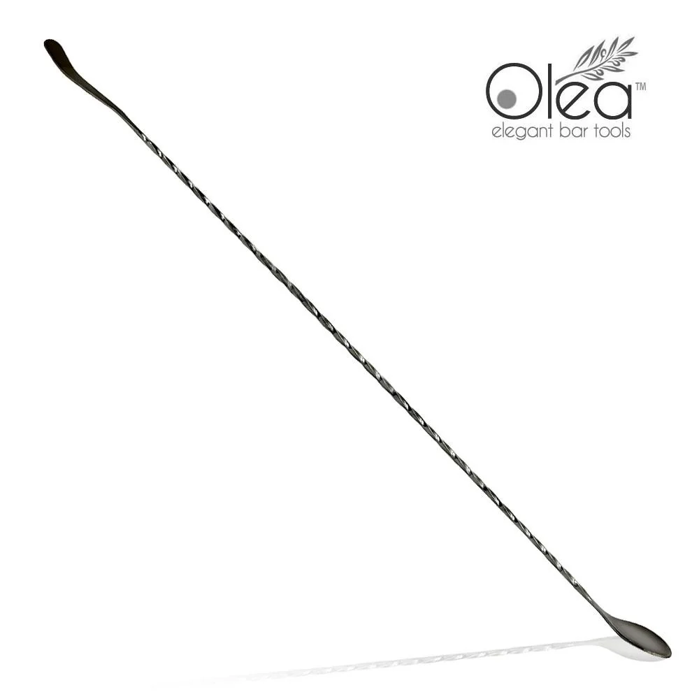 Olea™ Bar Spoon - Gunmetal Plated with Bent Tip (50cm)