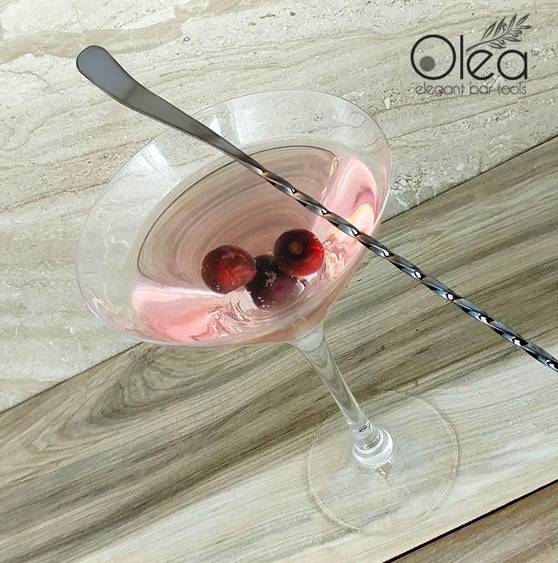Olea™ Bar Spoon - Gunmetal Plated with Bent Tip (50cm) - Image 2