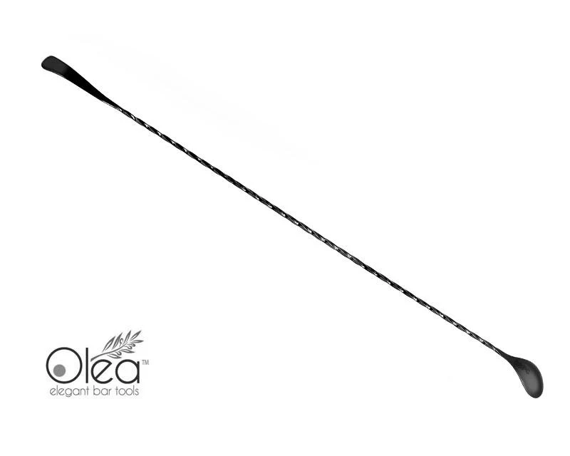 Olea™ Bar Spoon - Gunmetal Plated with Bent Tip (50cm) - Image 3