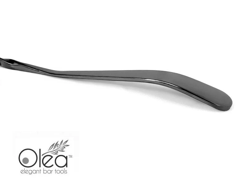 Olea™ Bar Spoon - Gunmetal Plated with Bent Tip (50cm) - Image 7
