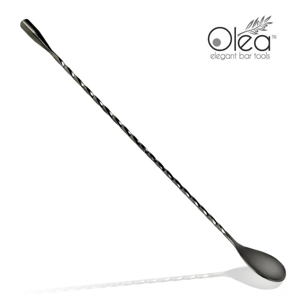 Olea™ Bar Spoon - Gunmetal Plated with Weighted Tip (30cm)