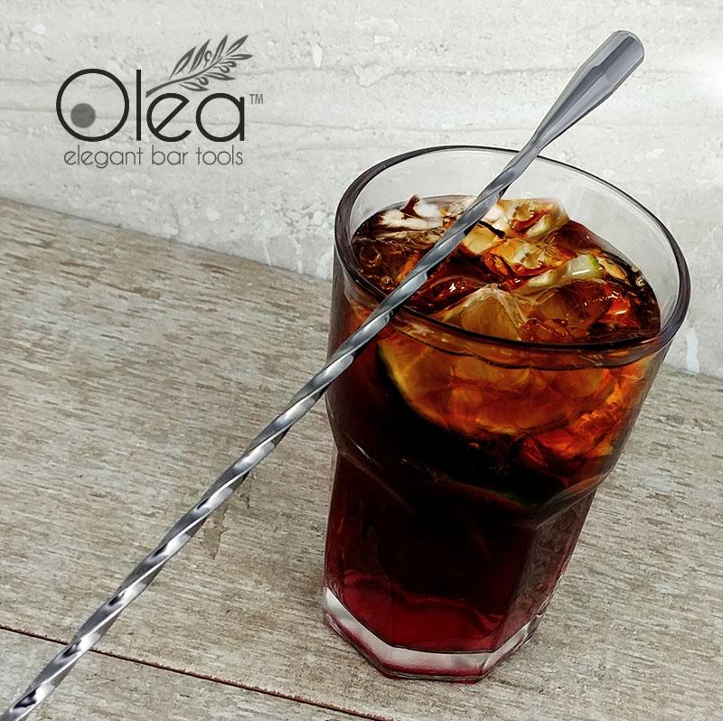 Olea™ Bar Spoon - Gunmetal Plated with Weighted Tip (40cm) - Image 2