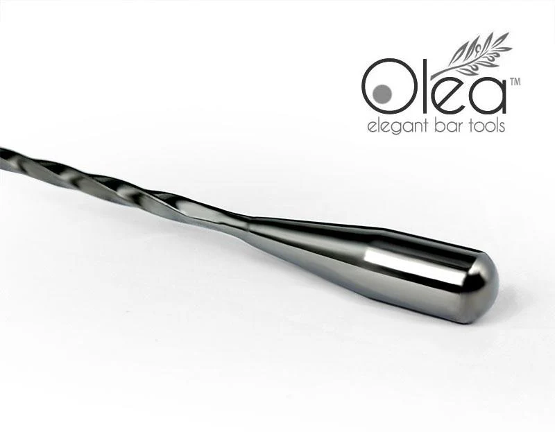 Olea™ Bar Spoon - Gunmetal Plated with Weighted Tip (40cm) - Image 6