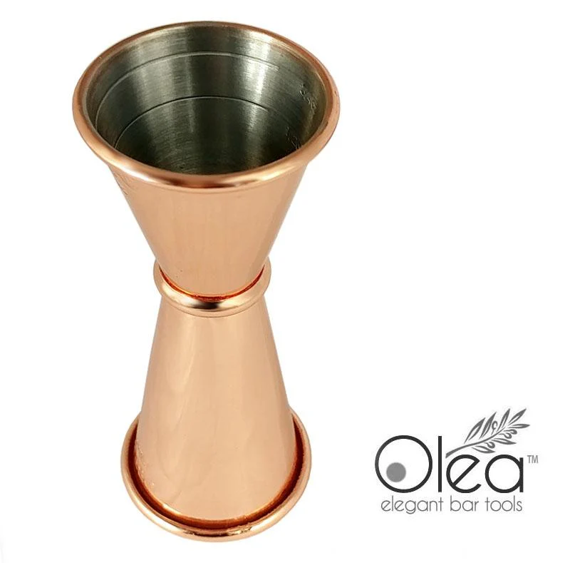 Olea™ Copper Plated Japanese Tall Jigger - (1 1/2oz X 1oz) - Image 2
