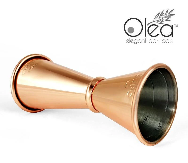 Olea™ Copper Plated Japanese Tall Jigger - (1 1/2oz X 1oz) - Image 3