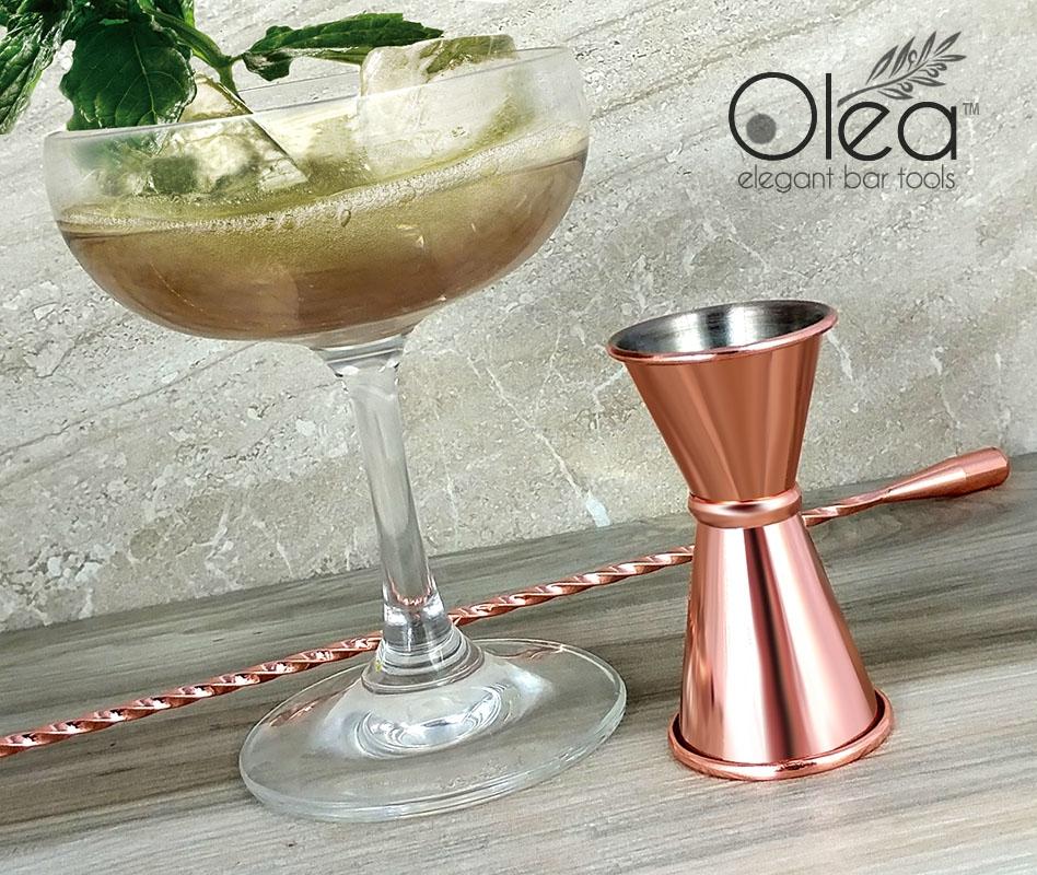 Olea™ Copper Plated Japanese Tall Jigger - (1/2oz X 3/4oz) - Image 4