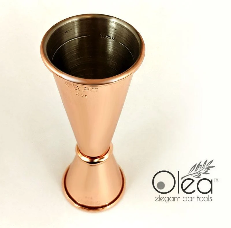 Olea™ Copper Plated Japanese Tall Jigger - (1oz X 2oz) - Image 3