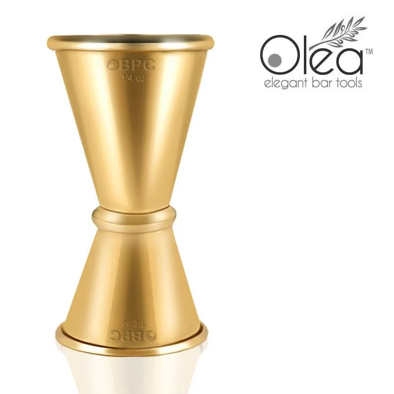 Olea™ Gold Plated Japanese Tall Jigger - (1/2oz X 3/4oz)