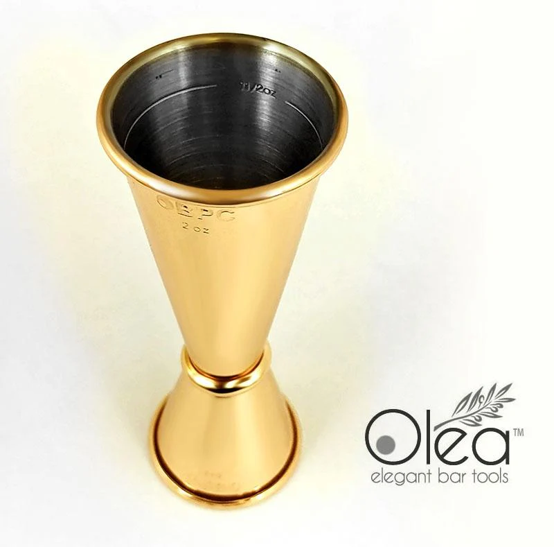 Olea™ Gold Plated Japanese Tall Jigger - (1oz X 2oz) - Image 3