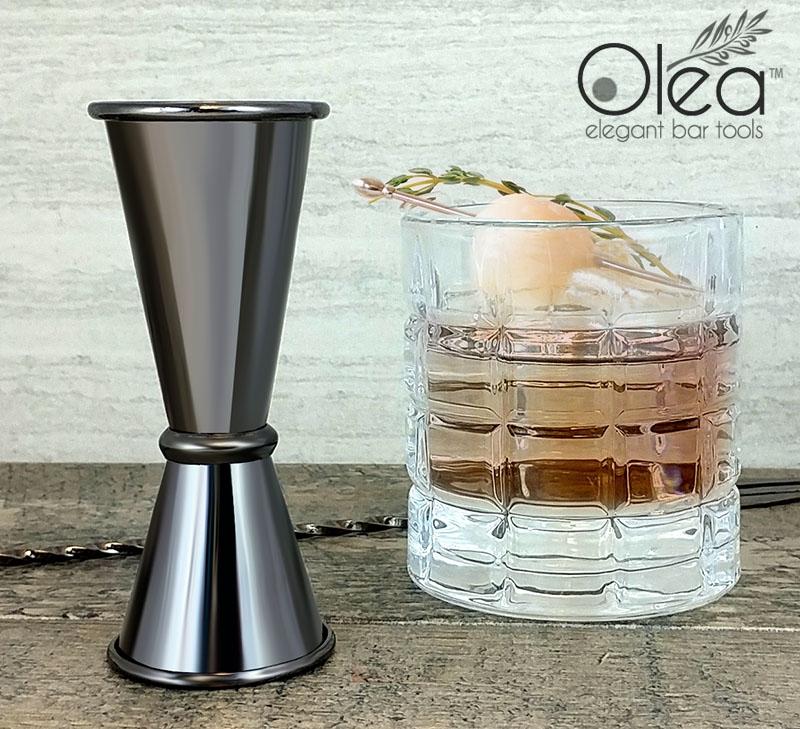 Olea™ Gunmetal Plated Japanese Tall Jigger - (1 1/2oz X 1oz) - Image 2