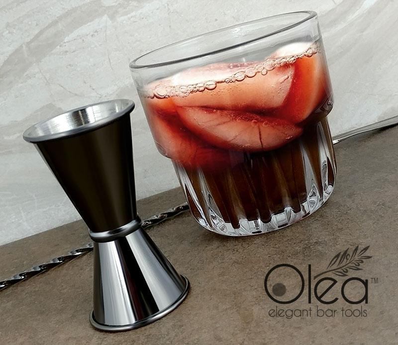 Olea™ Gunmetal Plated Japanese Tall Jigger - (1/2oz X 3/4oz) - Image 2