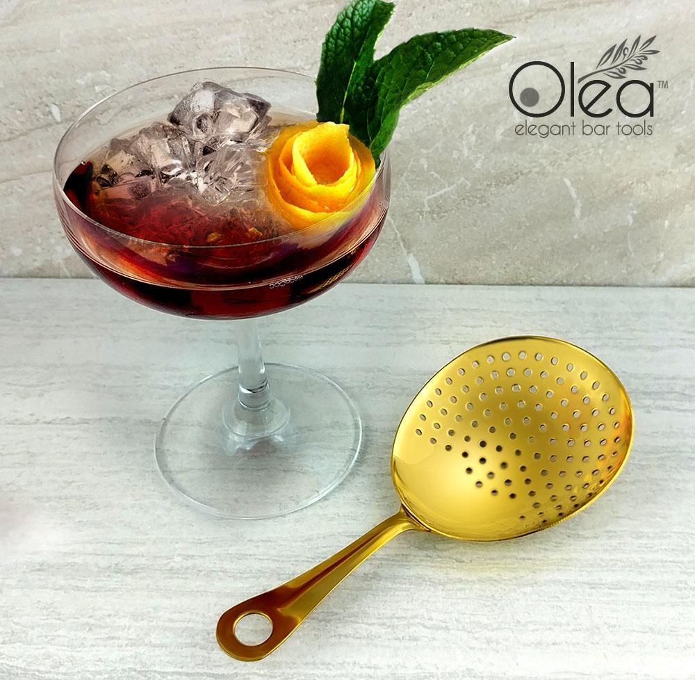 Olea™ Julep Cocktail Strainer (Gold Plated) - Image 2
