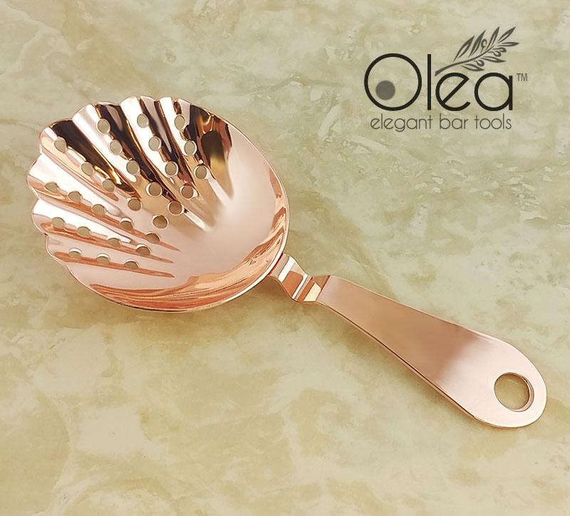 Olea™ Shell Julep Cocktail Strainer (Copper Plated) - Image 4