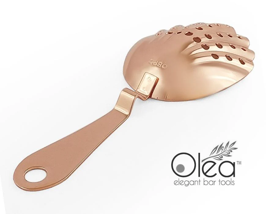 Olea™ Shell Julep Cocktail Strainer (Copper Plated) - Image 6