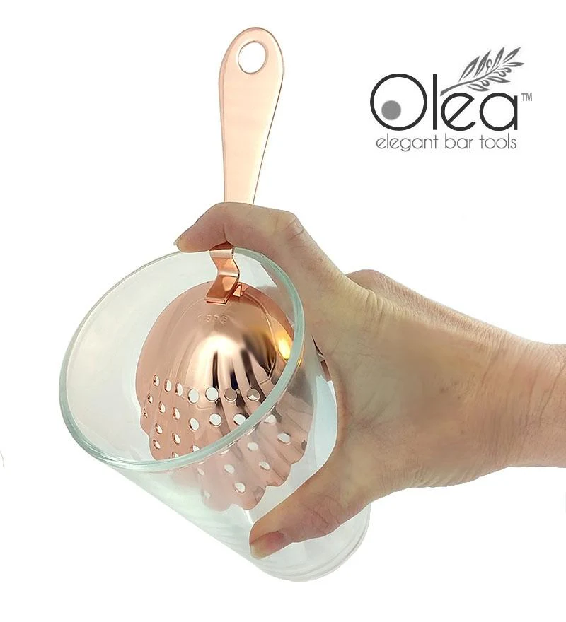 Olea™ Shell Julep Cocktail Strainer (Copper Plated) - Image 7
