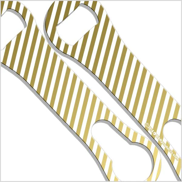 Ombre V-Rod® Bottle Opener - Gold