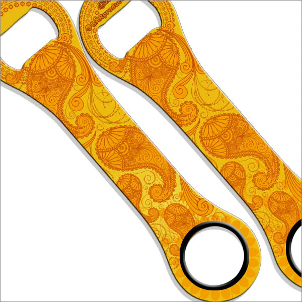 Orange Paisley Dog Bone Opener - Image 2
