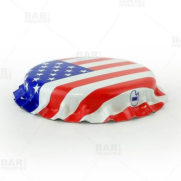 Oxygen Absorbing Beer Bottle Caps - American Flag - 50 pack - Image 3