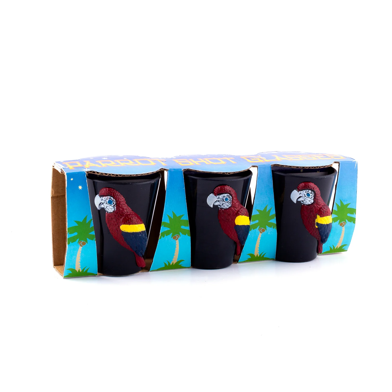 Parrot Luau Plastic Shot Glasses - Pack of 3 - Image 4