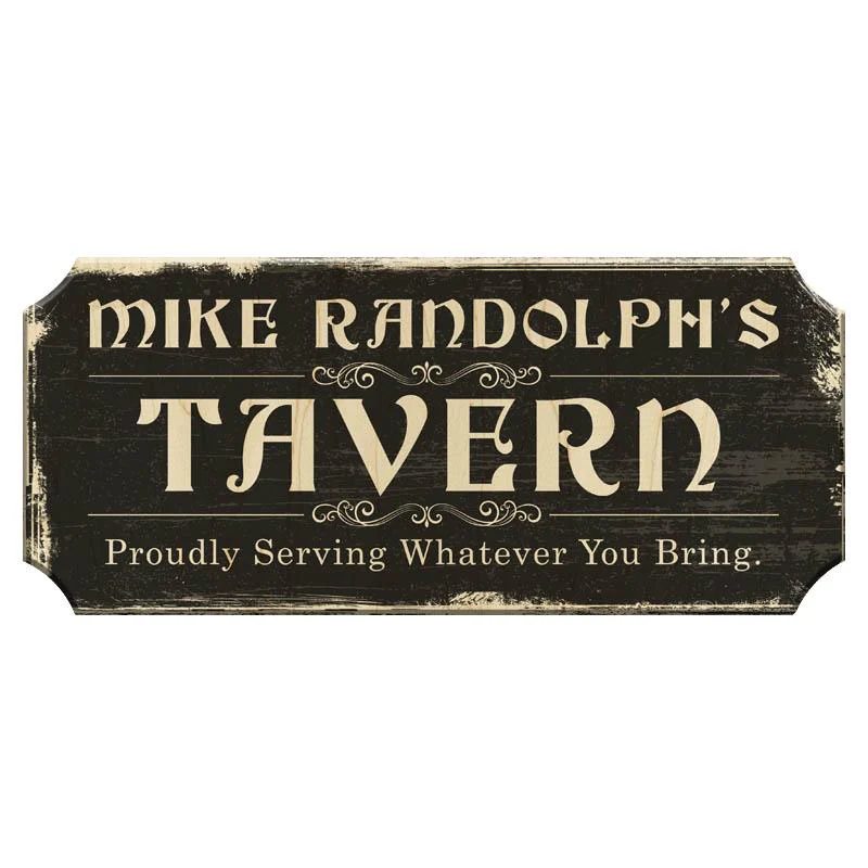 PERSONALIZED Wooden Sign - TAVERN (Color Options)