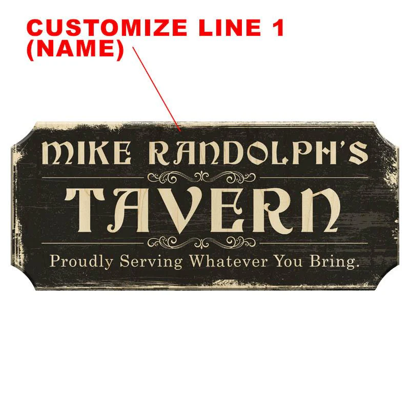 PERSONALIZED Wooden Sign - TAVERN (Color Options) - Image 2